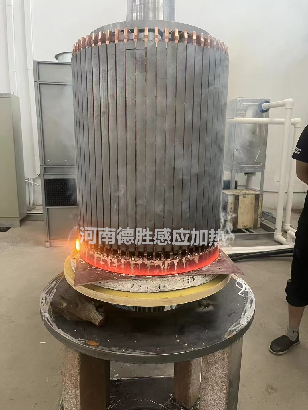 电机转子铜端环中频焊接设备