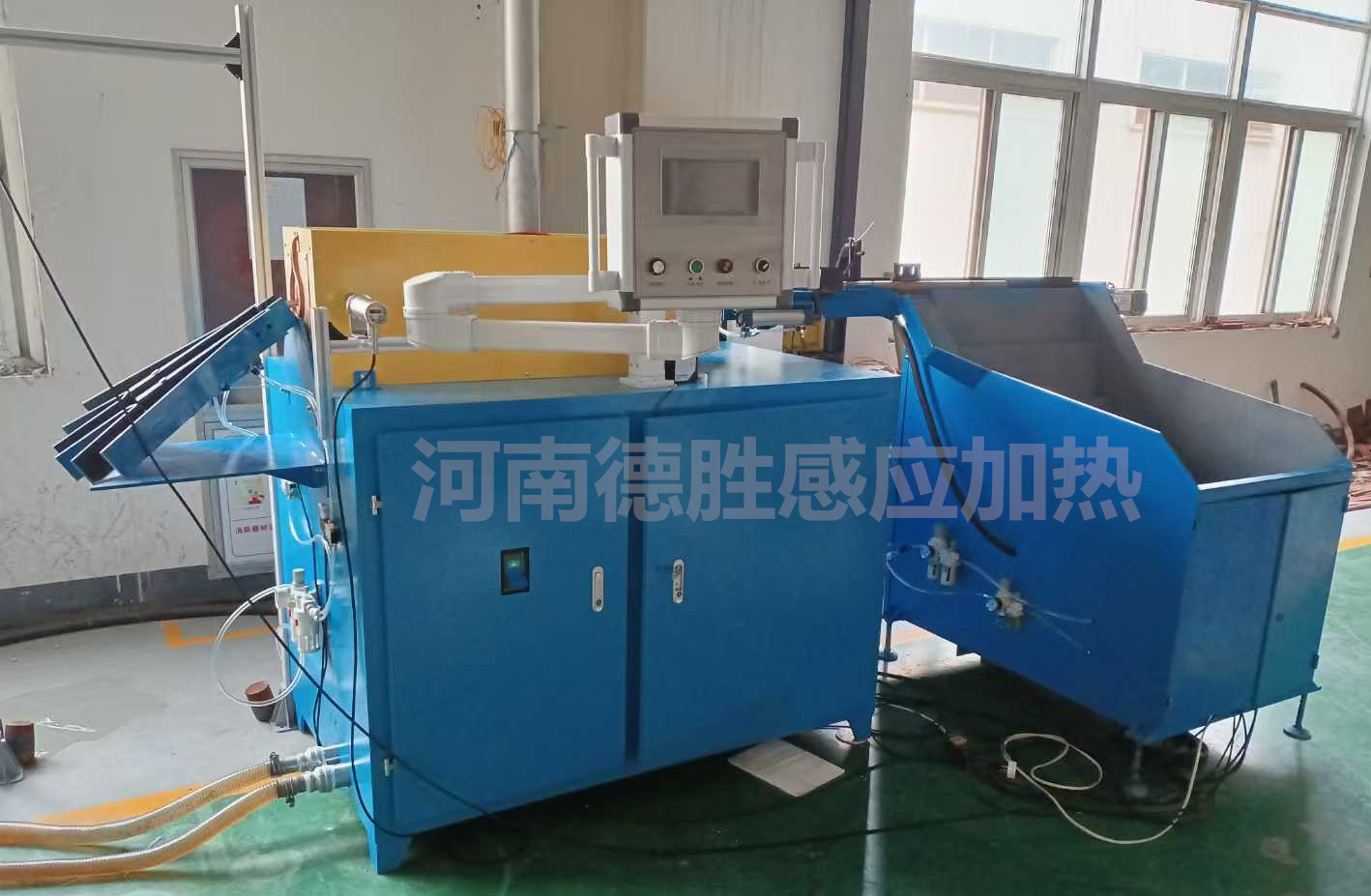 铜棒160KW卧式中频加热炉